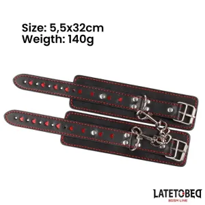 Fussfessel mit Kette und Herzen von Latetobed BDSM Line
