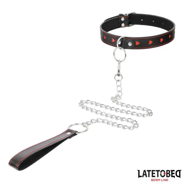 Halsband mit Leine 52 cm von Latetobed BDSM Line | Fesselliebe.de