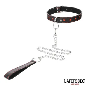 Halsband mit Leine 52 cm von Latetobed BDSM Line | Fesselliebe.de