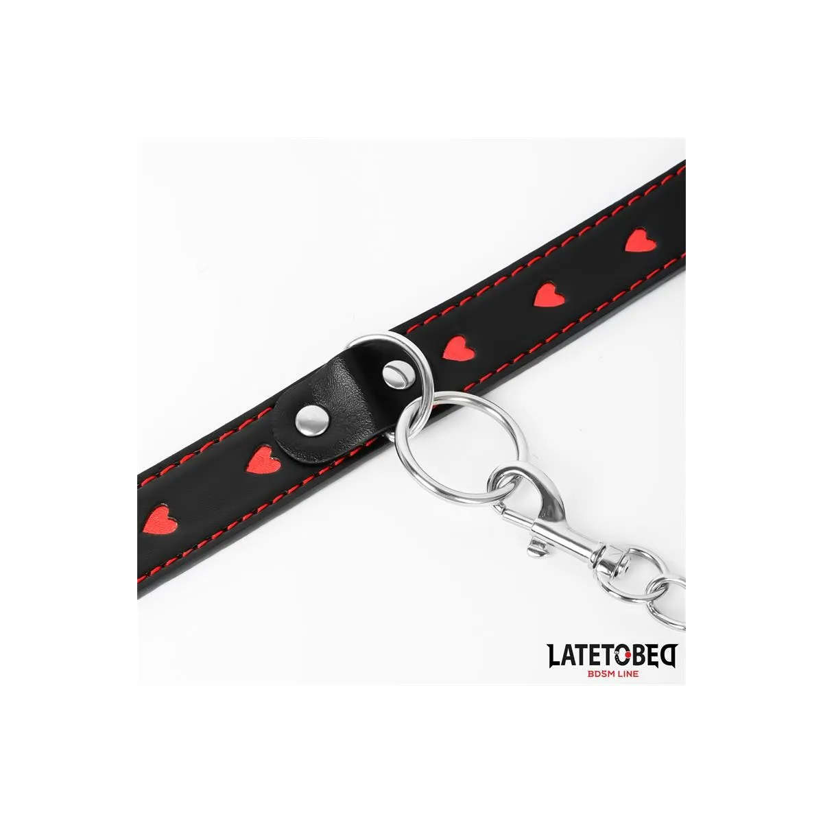 Halsband mit Leine 52 cm von Latetobed BDSM Line | Fesselliebe.de