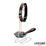 Halsband mit Leine 52 cm von Latetobed BDSM Line | Fesselliebe.de