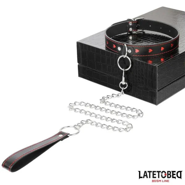 Halsband mit Leine 52 cm von Latetobed BDSM Line | Fesselliebe.de