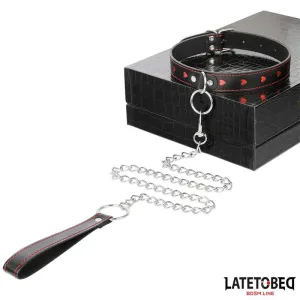 Halsband mit Leine 52 cm von Latetobed BDSM Line