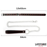 Halsband mit Leine 52 cm von Latetobed BDSM Line | Fesselliebe.de