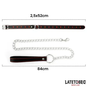 Halsband mit Leine 52 cm von Latetobed BDSM Line