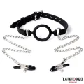 Mundknebel mit Nippelklemmen von Latetobed BDSM Line