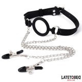 Mundknebel mit Nippelklemmen von Latetobed BDSM Line | Fesselliebe.de
