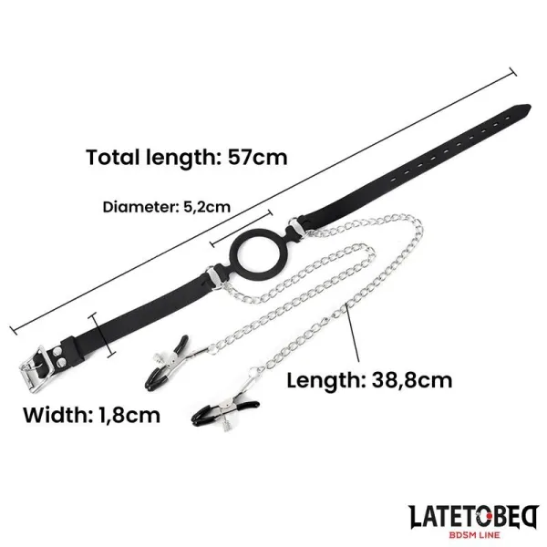 Mundknebel mit Nippelklemmen von Latetobed BDSM Line | Fesselliebe.de