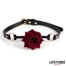 Goldfarbene Metall-Rosenknebelkugel von Latetobed BDSM Line | Fesselliebe.de