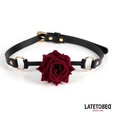 Goldfarbene Metall-Rosenknebelkugel von Latetobed BDSM Line | Fesselliebe.de