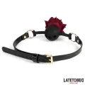 Goldfarbene Metall-Rosenknebelkugel von Latetobed BDSM Line