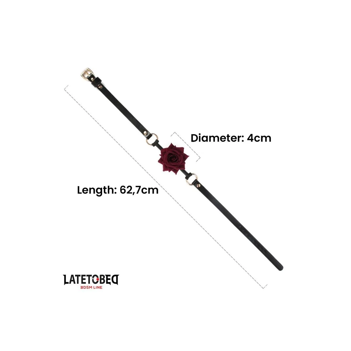 Goldfarbene Metall-Rosenknebelkugel von Latetobed BDSM Line | Fesselliebe.de