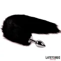 Analplug mit Schwanz Schwarz 40 cm von Latetobed BDSM Line
