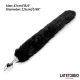 Analplug mit Schwanz Schwarz 40 cm von Latetobed BDSM Line | Fesselliebe.de