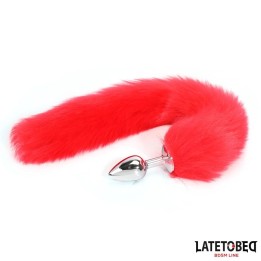 Analplug mit Schwanz Rot 40 cm von Latetobed BDSM Line | Fesselliebe.de