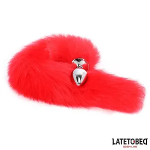 Analplug mit Schwanz Rot 40 cm von Latetobed BDSM Line
