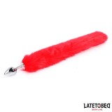 Analplug mit Schwanz Rot 40 cm von Latetobed BDSM Line | Fesselliebe.de