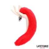 Analplug mit Schwanz Rot 40 cm von Latetobed BDSM Line | Fesselliebe.de
