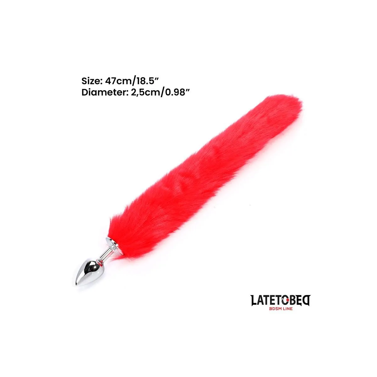 Analplug mit Schwanz Rot 40 cm von Latetobed BDSM Line | Fesselliebe.de