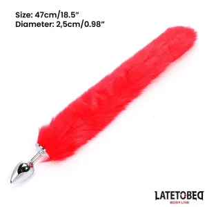 Analplug mit Schwanz Rot 40 cm von Latetobed BDSM Line