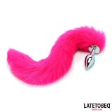 Analplug mit Schwanz Pink 40 cm von Latetobed BDSM Line | Fesselliebe.de