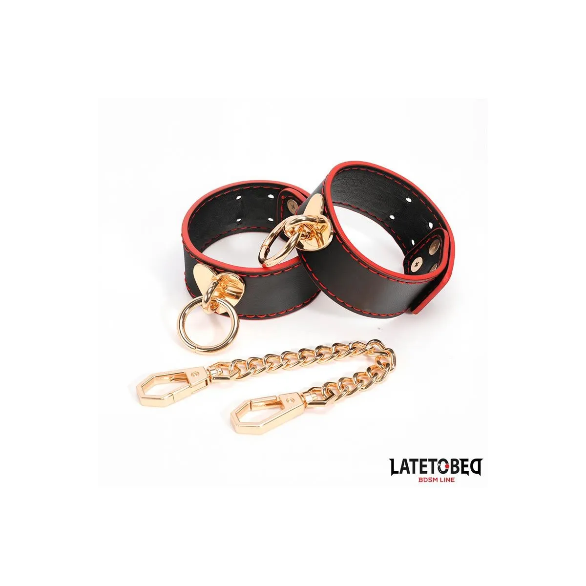 Handfesseln mit Goldener Kette von Latetobed BDSM Line | Fesselliebe.de