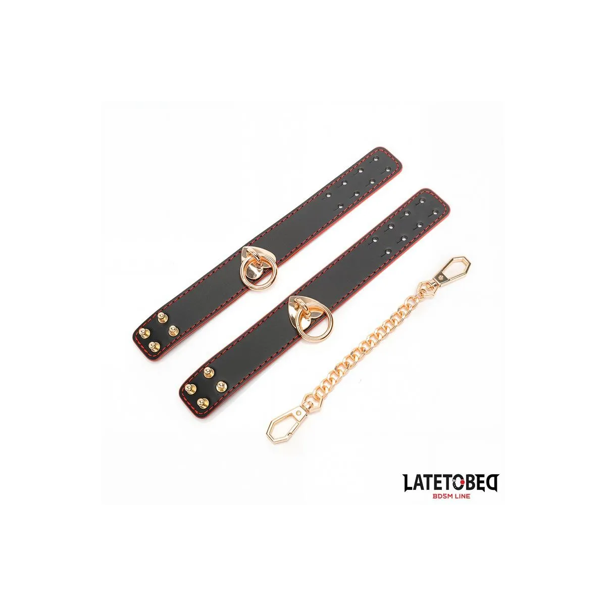 Handfesseln mit Goldener Kette von Latetobed BDSM Line | Fesselliebe.de