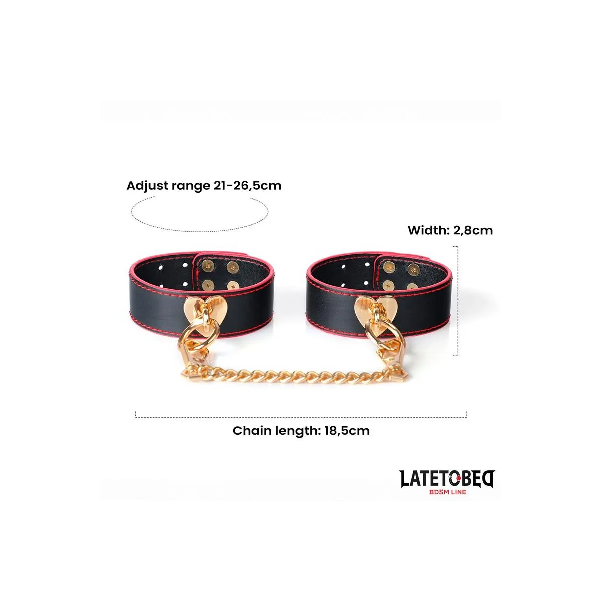 Fussfesseln mit Goldener Kette von Latetobed BDSM Line | Fesselliebe.de