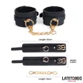 Handfesseln mit Webmuster Goldene Kette von Latetobed BDSM Line