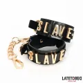 Slave-Handschellen mit Goldener Kette von Latetobed BDSM Line