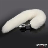 Analplug mit Schwanz Weiss 40 cm von Latetobed BDSM Line | Fesselliebe.de