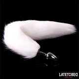 Analplug mit Schwanz Weiss 40 cm von Latetobed BDSM Line | Fesselliebe.de