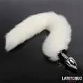 Analplug mit Schwanz Weiss 40 cm von Latetobed BDSM Line