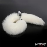 Analplug mit Schwanz Weiss 40 cm von Latetobed BDSM Line | Fesselliebe.de