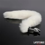 Analplug mit Schwanz Weiss 40 cm von Latetobed BDSM Line | Fesselliebe.de
