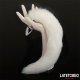 Analplug mit Schwanz Weiss 40 cm von Latetobed BDSM Line | Fesselliebe.de