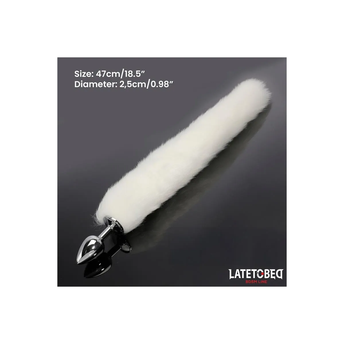 Analplug mit Schwanz Weiss 40 cm von Latetobed BDSM Line | Fesselliebe.de