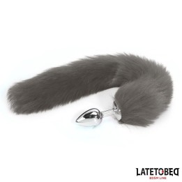 Analplug mit Schwanz Grau 40 cm von Latetobed BDSM Line | Fesselliebe.de