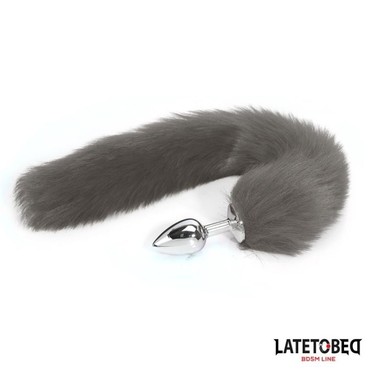 Analplug mit Schwanz Grau 40 cm von Latetobed BDSM Line | Fesselliebe.de