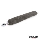 Analplug mit Schwanz Grau 40 cm von Latetobed BDSM Line | Fesselliebe.de