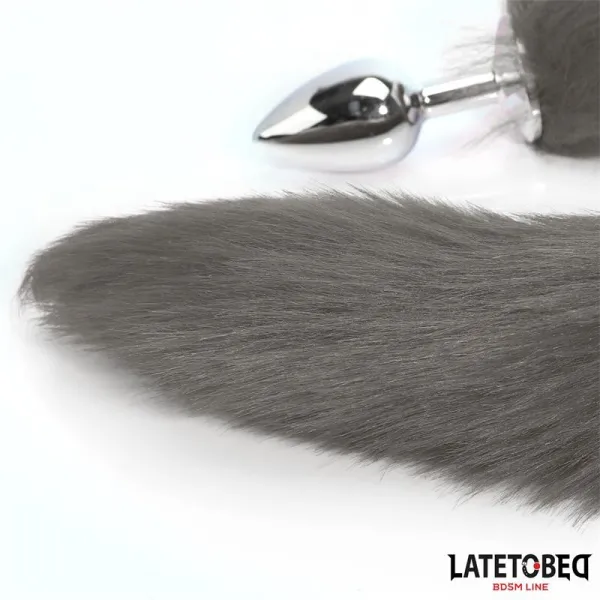 Analplug mit Schwanz Grau 40 cm von Latetobed BDSM Line | Fesselliebe.de