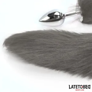 Analplug mit Schwanz Grau 40 cm von Latetobed BDSM Line