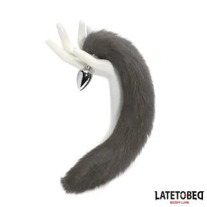 Analplug mit Schwanz Grau 40 cm von Latetobed BDSM Line