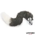 Analplug mit Schwanz Grau und Weiss 40 cm von Latetobed BDSM Line