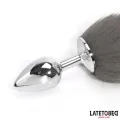 Analplug mit Schwanz Grau und Weiss 40 cm von Latetobed BDSM Line