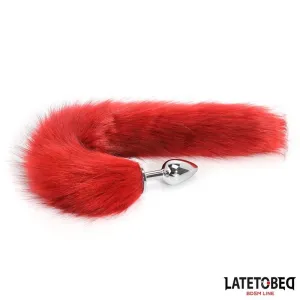 Analplug mit Schwanz Dunkelrot 40 cm von Latetobed BDSM Line