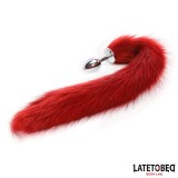 Analplug mit Schwanz Dunkelrot 40 cm von Latetobed BDSM Line | Fesselliebe.de