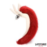 Analplug mit Schwanz Dunkelrot 40 cm von Latetobed BDSM Line | Fesselliebe.de