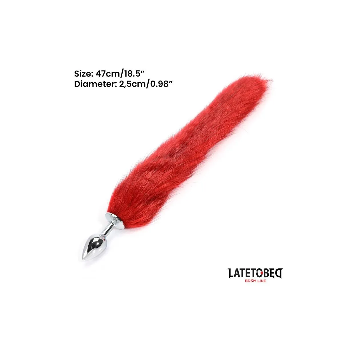 Analplug mit Schwanz Dunkelrot 40 cm von Latetobed BDSM Line | Fesselliebe.de