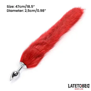 Analplug mit Schwanz Dunkelrot 40 cm von Latetobed BDSM Line